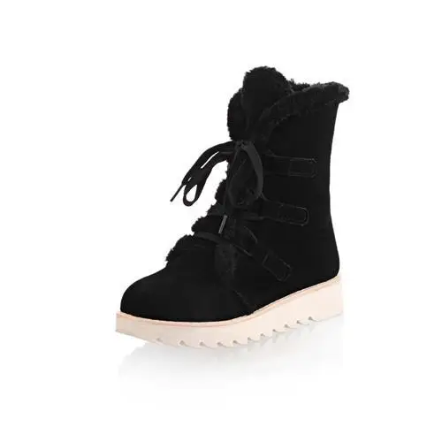 Fashion high quality warm winter boots platform suede