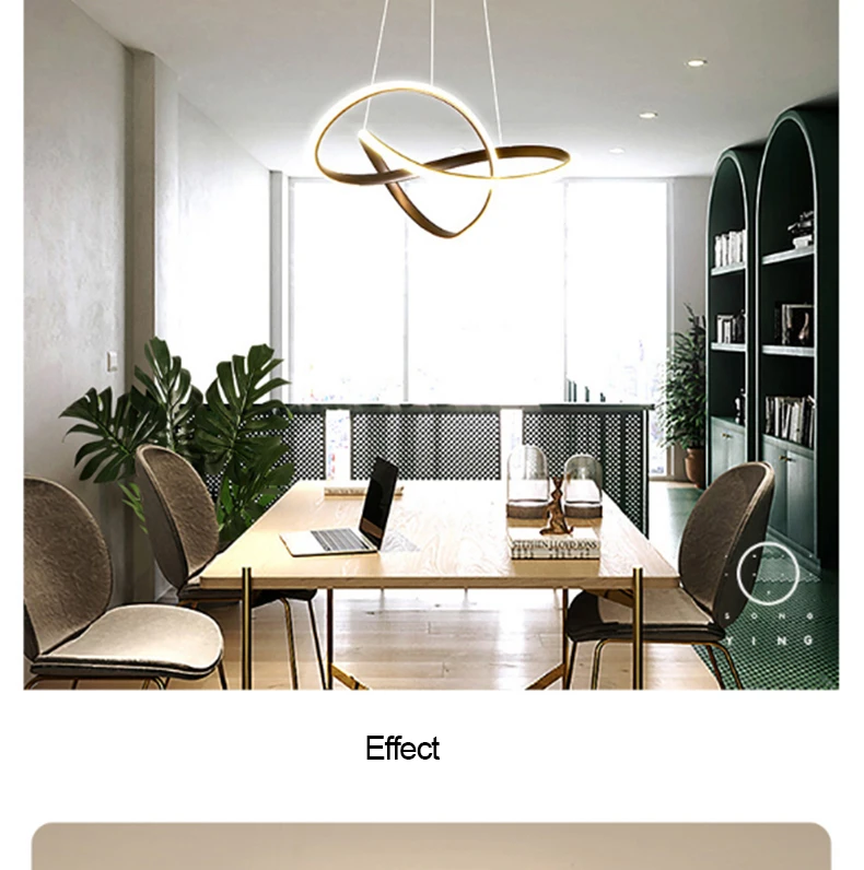 Современный светодиодный светильник с регулируемой яркостью, акриловая лампа для столовой, гостиной, пульт дистанционного управления, подвесная люстра