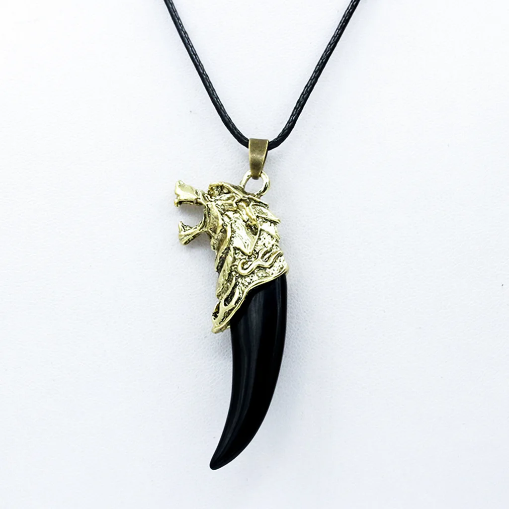 Punk Fashion Brave Men Wolf Gog Teeth Spike Pendant Necklace Women Lucky Jewelry Classic Fang Tooth Amulet | Украшения и