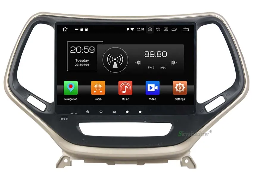 Discount Octa Core 10.1" Android 9.0 Car Radio DVD player GPS for Jeep Cherokee 2016 2017 4GB  Bluetooth 64GB ROM  navigation stereo auto 0