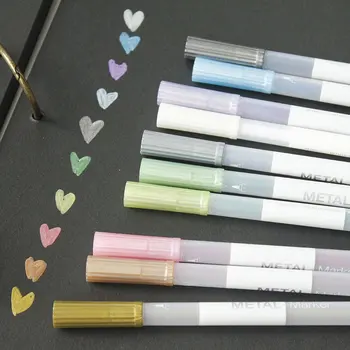 

10 Colors Acrylic Markers Multifunction Candy Color Highlighter Waterproof Paint Marker Pen for For School Supplies