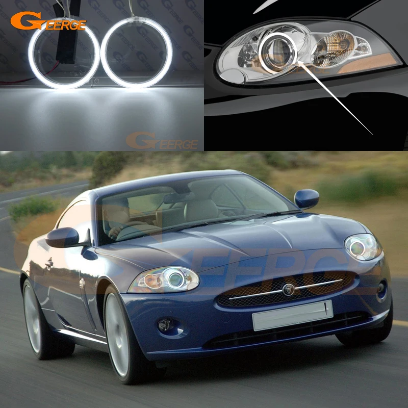 For JAGUAR XK XK8 XKR 2007 2008 2009 2010 2011 xenon headlight Excellent Angel Eyes Ultrabright