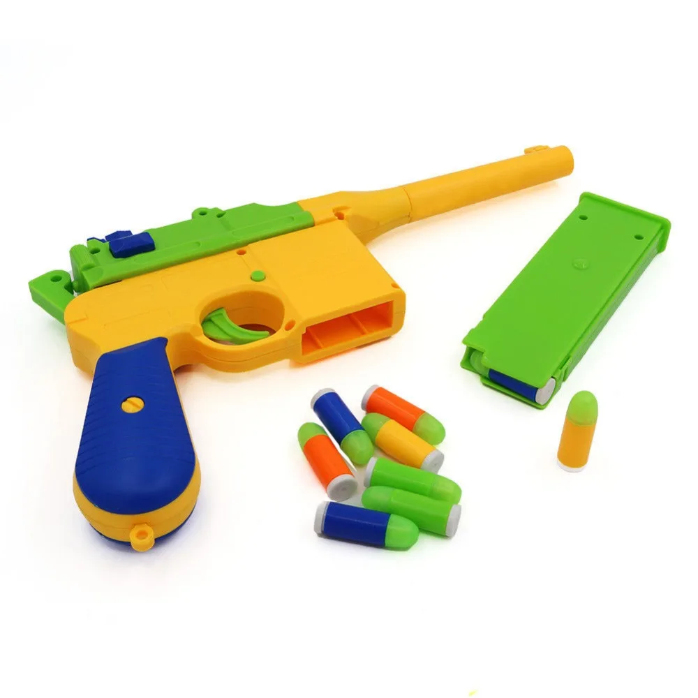 

Toy Pistol Children's Noctilucent Soft Bullet Gun Colorful Bullets Kids Toy Outdoor Shooting Game