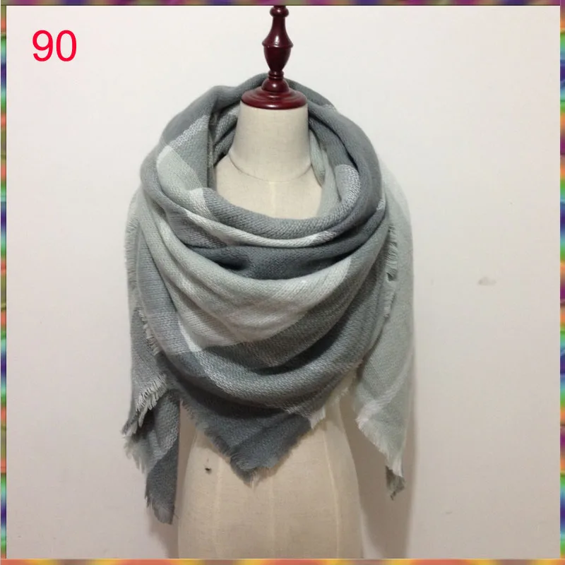 Зимний клетчатый шарф в шотландскую клетку для женщин, роскошное Брендовое одеяло, шаль, дизайнерская Пашмина, накидка, палантин для леди