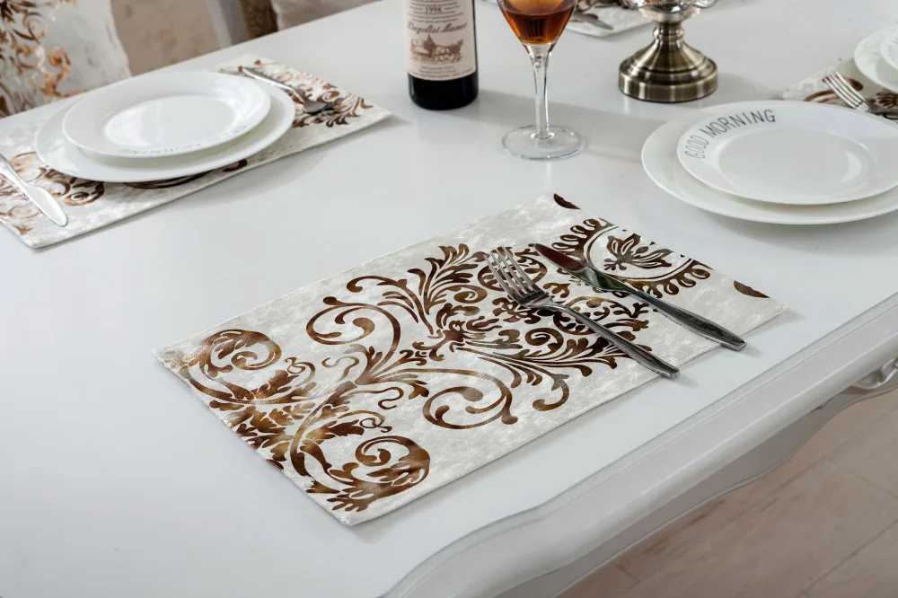 

Suede Table Pad Mat Table Napkin Dining Table Placemat Mats Eco-friendly Pad Coaster Table Decoration Anti-heat Kitchen wares