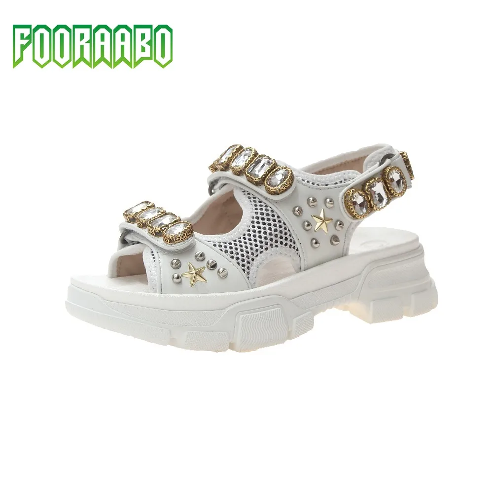 

Summer women's Rhinestone sandals women's shoes 2019 breathable comfortable non-slip ladies fashion walking beach sandals Y153
