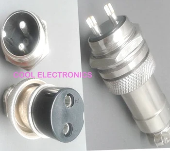 

10sets(20pcs) 2 pin GX20 20mm Air Aviation Wire Panel Male & Female Metal Connector Socket GX20-2