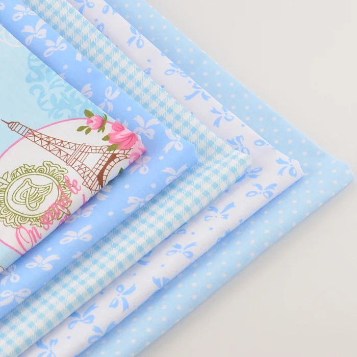 5 шт. синяя серия 40 см x 50 см хлопок Ткань Жир четверть комплект Лоскутная стеганая ткань постельные принадлежности ткань Tecido домашний текстиль