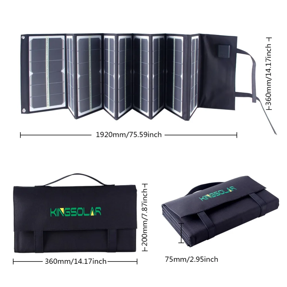 80Watt portable Folding Solar Panel Charger with fluorescence for font b laptop b font phone 18v