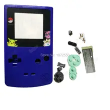 Чехол синего и фиолетового цвета для Gameboy цвет пластиковый корпус игра ретро-консоль чехол заменить на Мультяшные кнопки объектива подарки для мальчиков