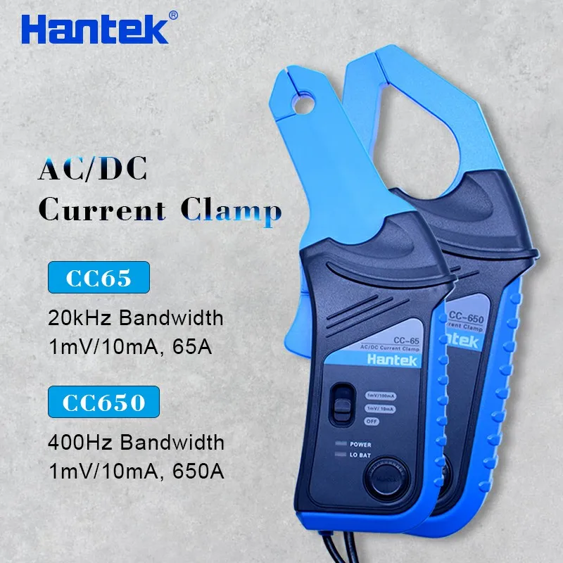 

Hantek CC65 AC/DC Current Clamp Meter for oscilloscope CC-65 20KHz Bandwidth 1mV/10mA 65A with BNC/Banana type connector