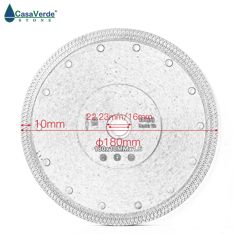 DC-SXSB05 7 дюймов diamond фарфор пильный диск 180 мм для керамической плитки для резки