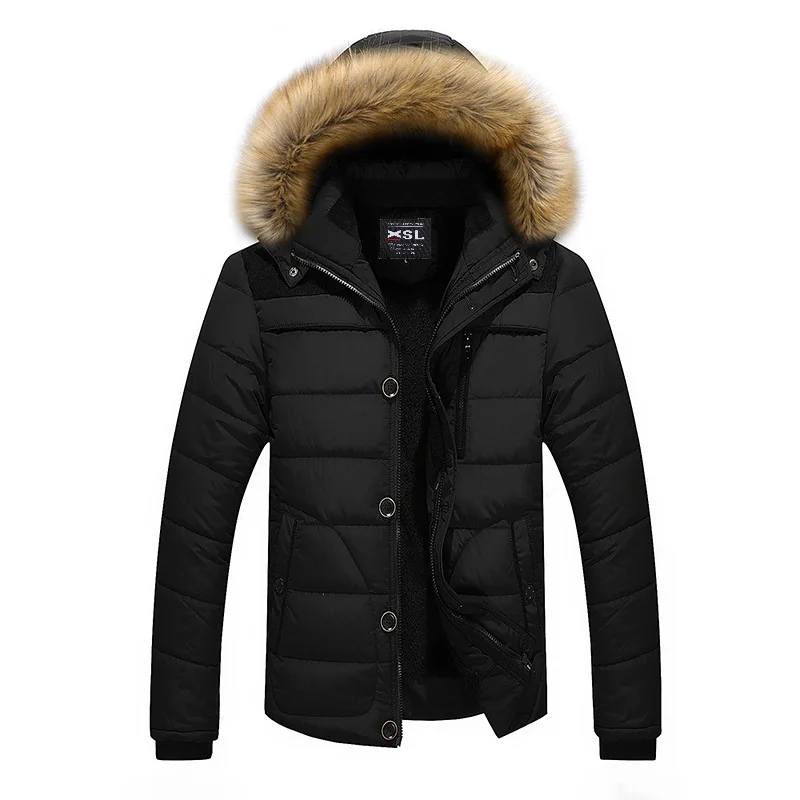 Зимняя мужская куртка camperas hombre invierno теплая с капюшоном на флисе 2018 | Мужская
