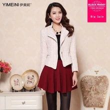 Модное Брендовое весенне-осеннее Новое однотонное маленькое ароматное шерстяное пальто женское аристократическое темпераментное маленькое пальто wj1327