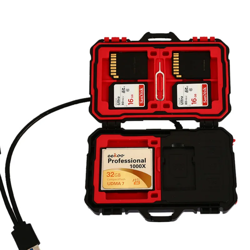 Shatterproof Waterproof Memory Card Case Support Storage of Various Cards TF SD Box Organizer | Компьютеры и офис