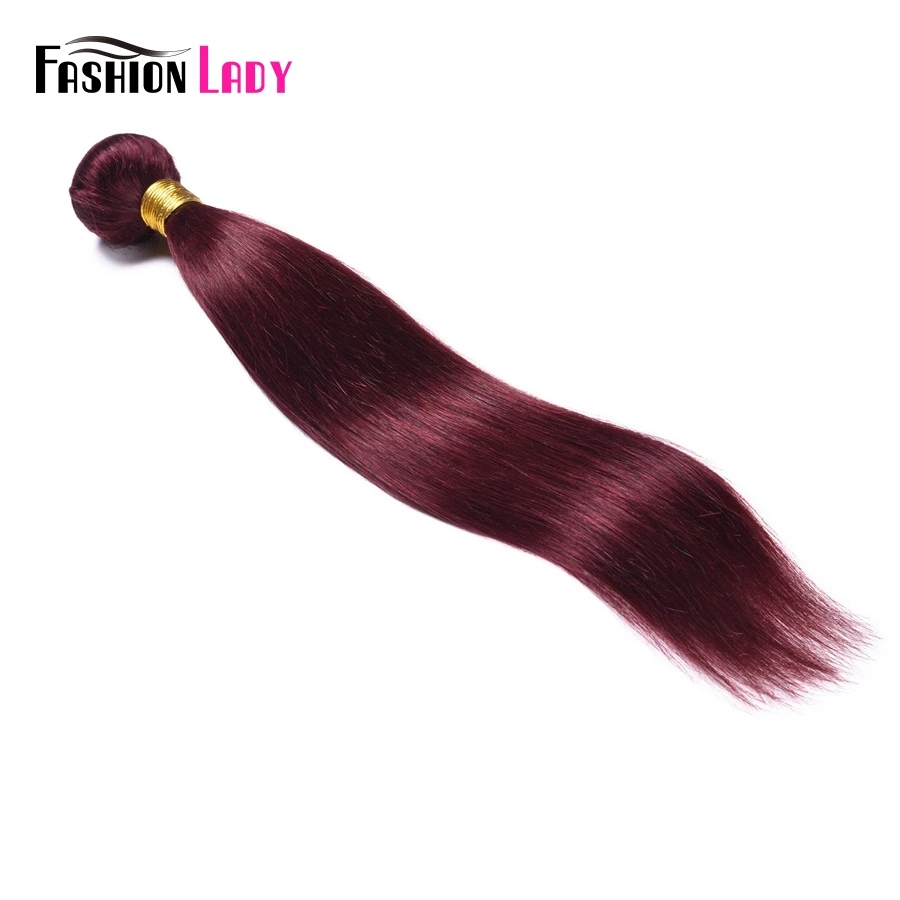 Модные женские предварительно цветные малазийские в пучках прямые волосы пучки 99j пучки 1 шт. красные волосы пучки 10-дюймов 24 дюймов не Реми