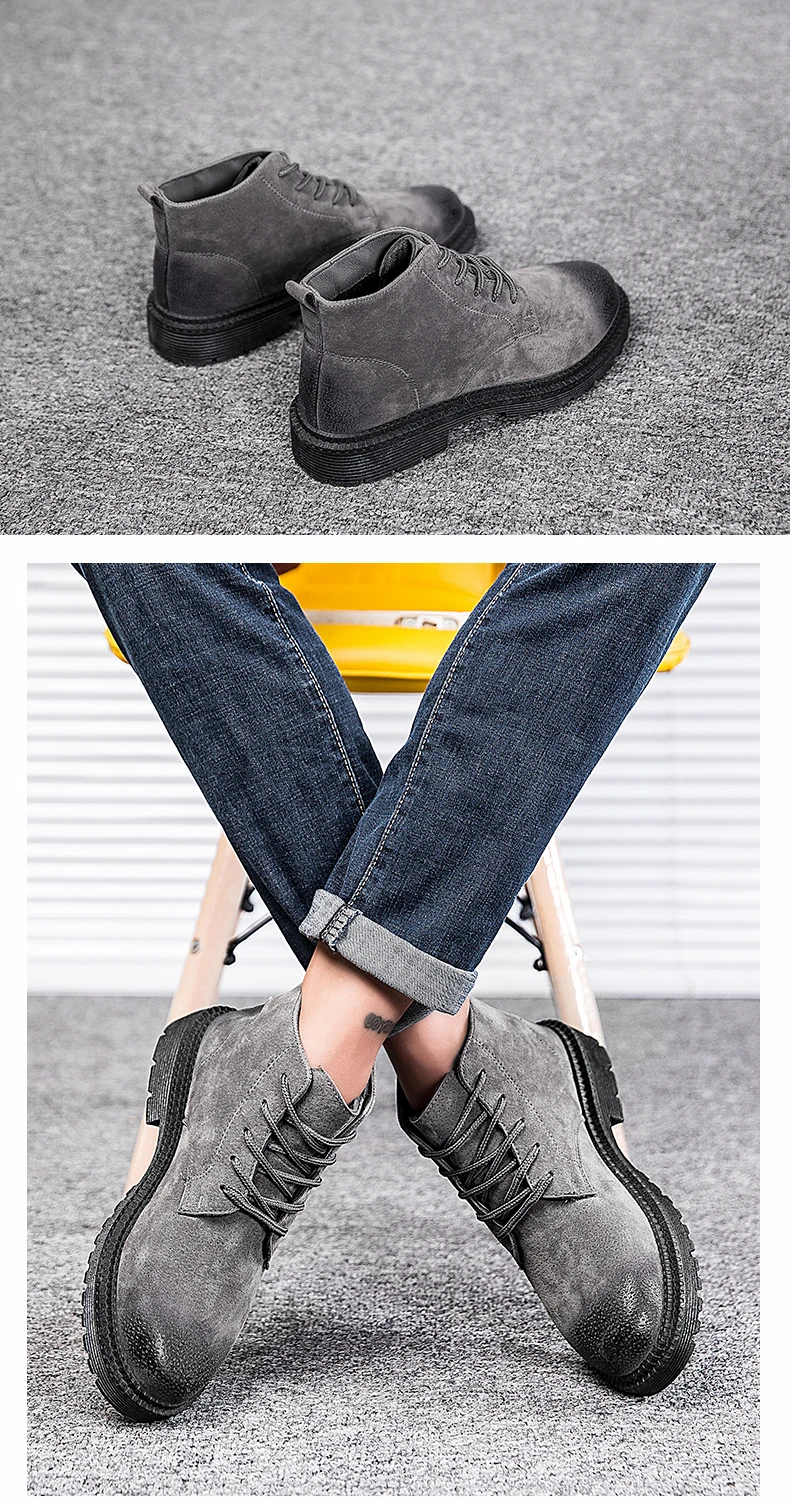 Masorini/качественные кожаные мужские ботинки; сезон осень-зима ...