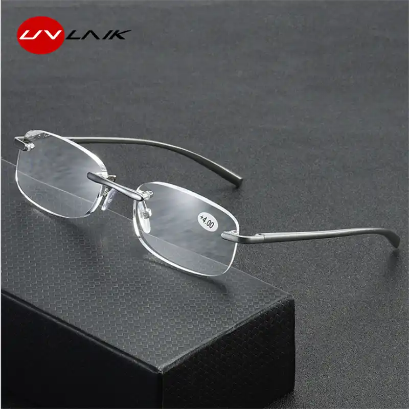 round frameless reading glasses