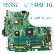 N53SV материнской GT540M 1 ГБ 4RAM слоты для ASUS n53s N53SV N53SN n53sm материнская плата для ноутбука материнских плат REV 2,2