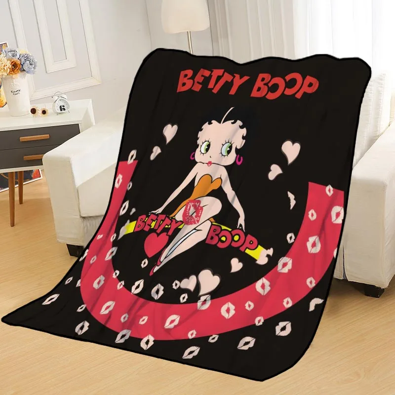 Одеяла на заказ изготовленные на заказ одеяла Betty Boop мягкие TR DIY ваше изображение дропшиппинг пледы путешествия одеяло