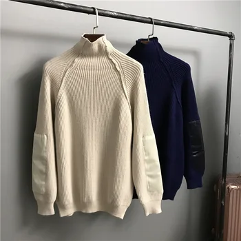 

2018 Hot Sale Casual Computer Knitted Poncho The Spring Of 2018 New Soft Turtleneck Wool Sweater Woman Loose Quilt Render Knit