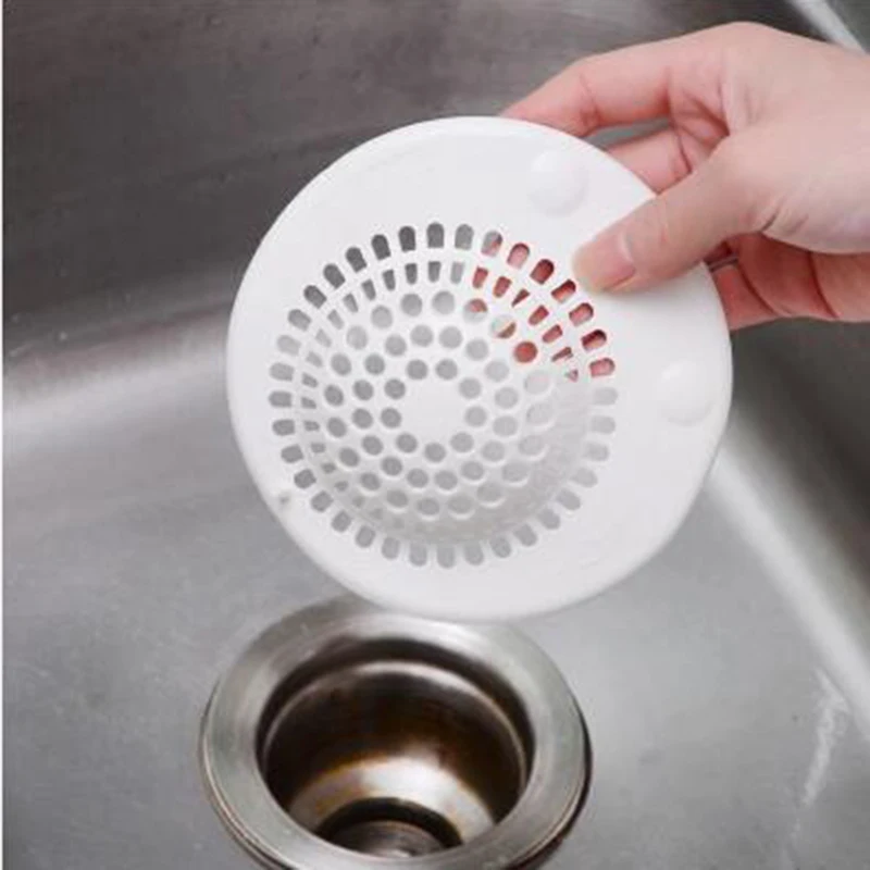 1PC Round Silicone Kitchen Sink Drain Sewer Filter Bathtub Hair Drain