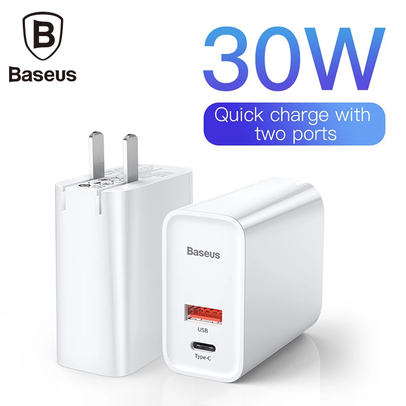 Продажа Baseus font b Usb b font зарядное устройство быстрое зарядное устройство 3,0 адаптер EU US 5A font b Usb b font C зарядное устройство для мобильного телефона дорожное настенное з...