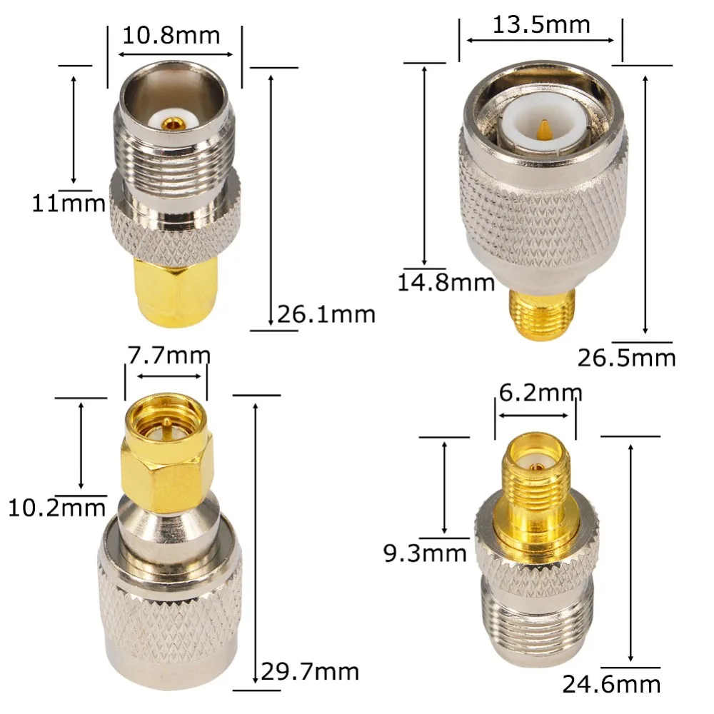 4G антенный адаптер Комплект SMA к TNC адаптер Комплект 4 типа для 4G роутера SMA антенна CB антенна Ham радио CB радио PCI беспроводной WiFi