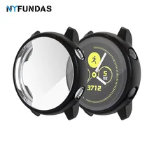 NYFundas Protector de pantalla funda para Samsung galaxy watch active 40MM carcasa Protector de parachoques cobertura completa funda de silicona accesorio