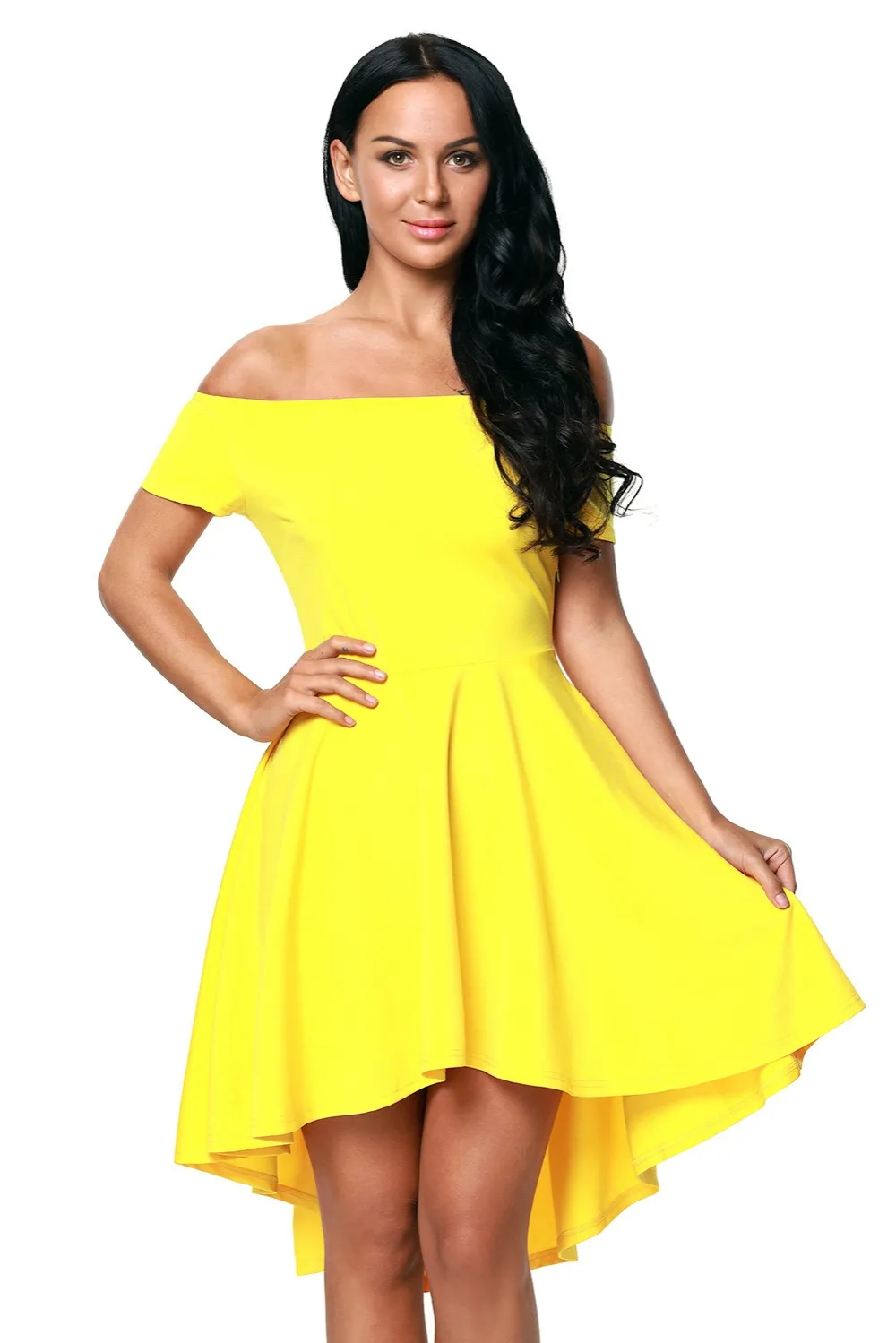 Yellow-All-The-Rage-Skater-Dress-LC61346-7-1