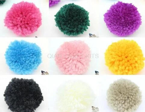 1-1/2 inch Black Craft Pom Poms 50 Pieces Pom Pom Balls