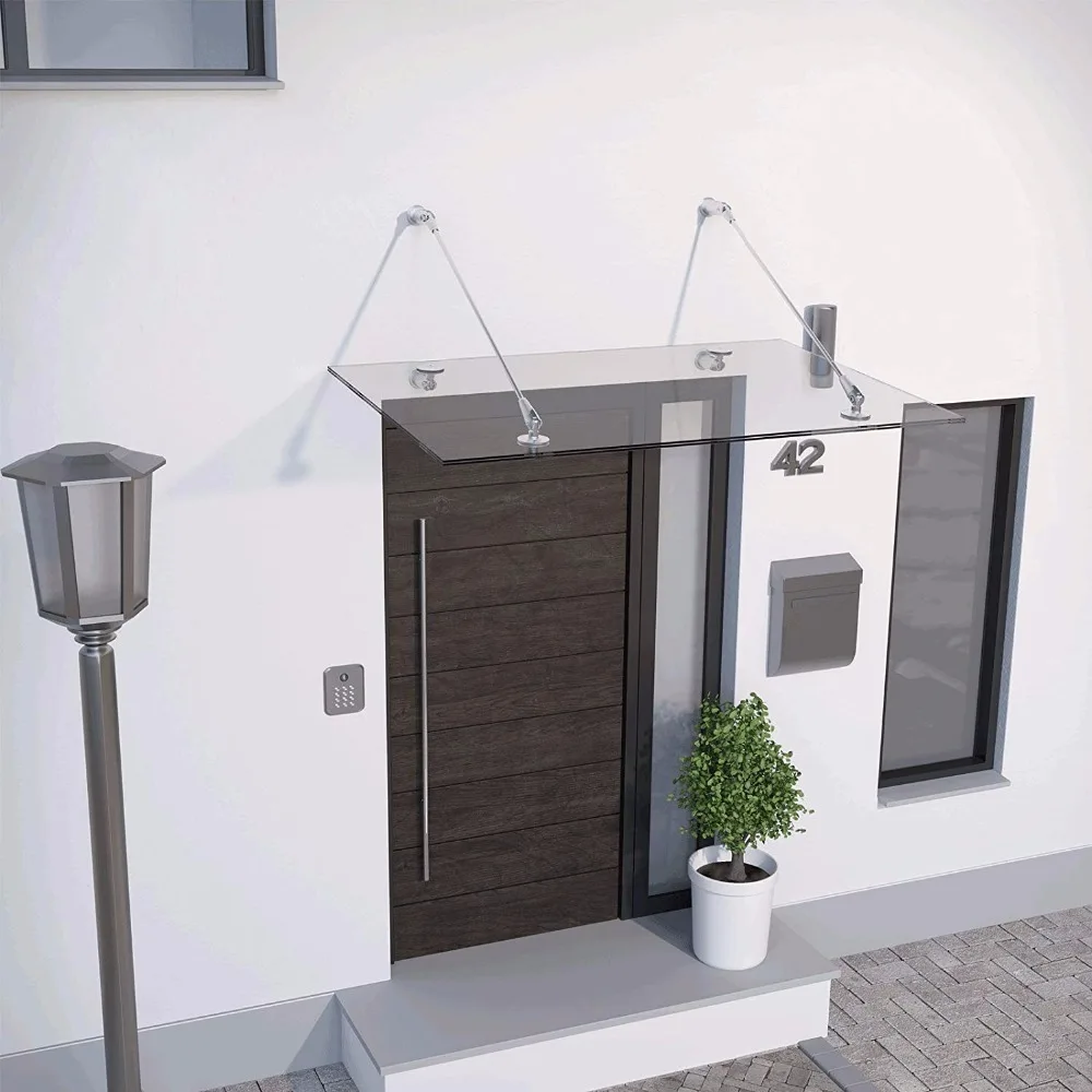 Laminated Tempered Glass Door Canopy Porch Awning Hardware Bracket Rod