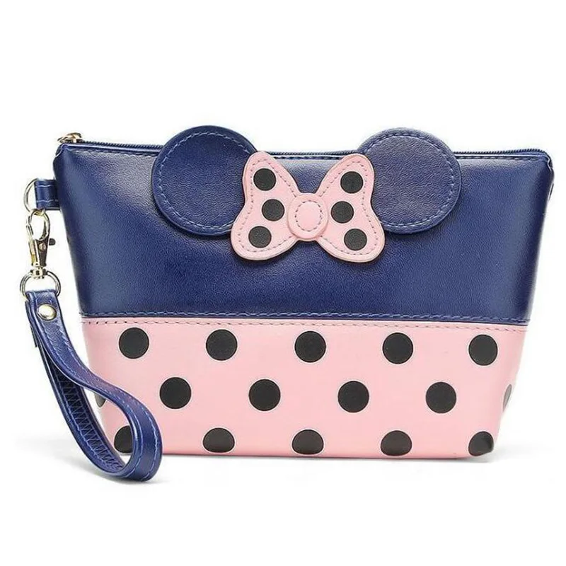 السفر مستحضرات التجميل حقيبة الكرتون القوس حقيبة مستحضرات تجميل النساء سستة اليد عقد المكياج يد المنظم كيس التخزين غسل الزينة أكياس