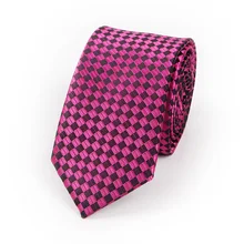 Новые розовые красные клетчатые Полиэстеровые жаккардовые галстуки для мужчин галстук для свадебной вечеринки