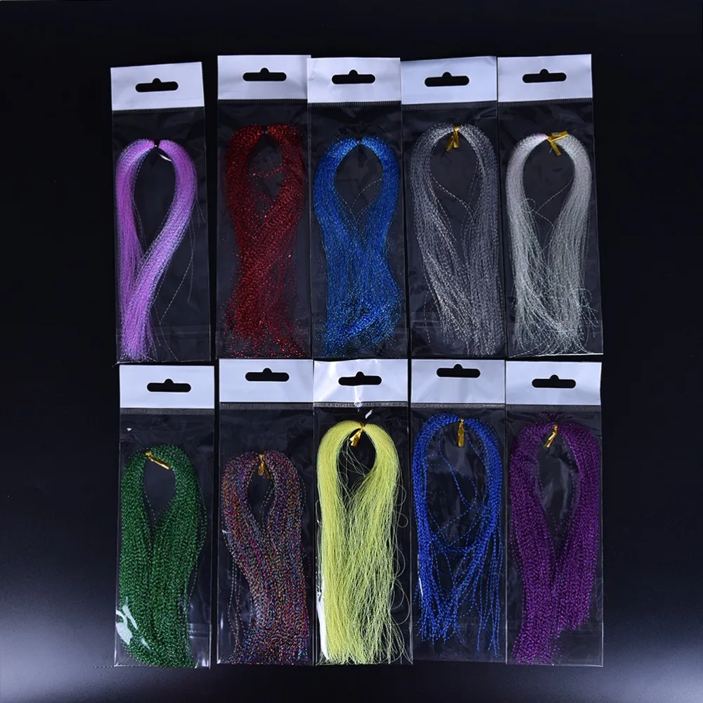 200 шт. яркие блестящие приманки для ловли нахлыстом|crystal flash fly tying|fishing lurecrystal |
