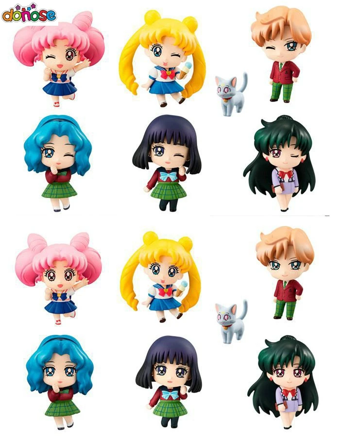 Sailor moon Petit Chara! Vol 4 More School Life Series  PVC Action Figure Collection Model Kids Toy Doll