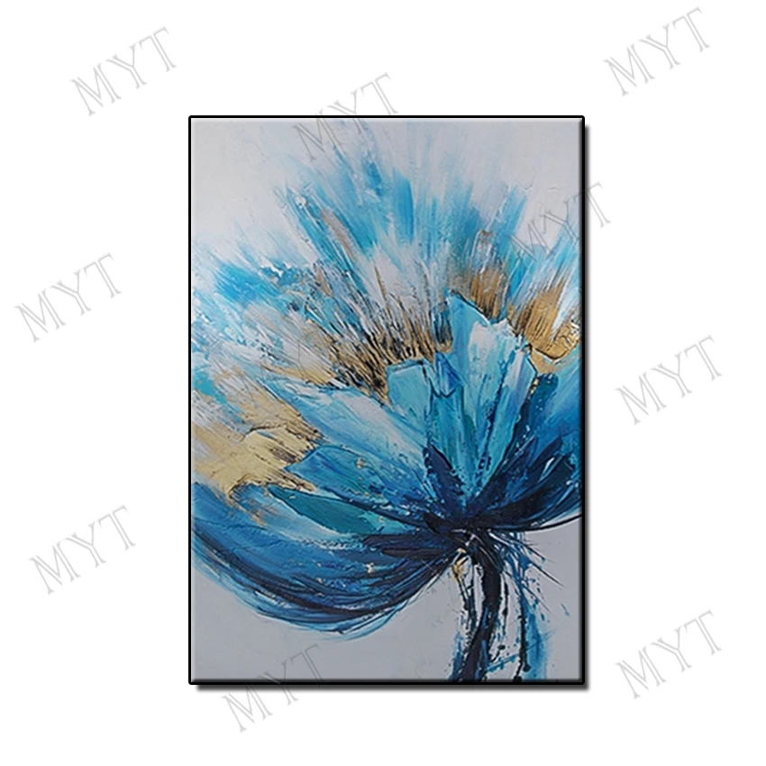 

100% Hand-painted Beautiful flowers oil painting Wall art picture on canvas abstract for Living Room bedroom home Decor no frame