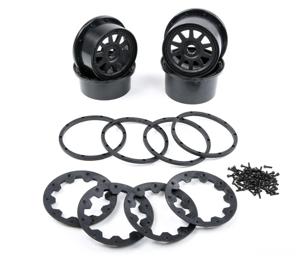 

Rovan parts 1/5 scale gas rc baja tyres parts plastic wheel hubs,beadlocks and screws set(Gen.3)85158 for 5B baja