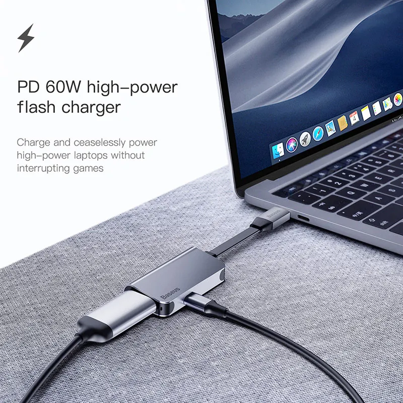 Pаспродажа Baseus font b USB b font 3,0 type C концентратор 4K HDMI концентратор и PD флэш зарядка font b USB b font C концентратор конвертер 3 порта font b USB b font для type C font b USB b font мобильных телефонов планшетов