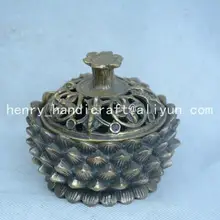 Редкий Старый династии Цин латунь курильница, Хамы