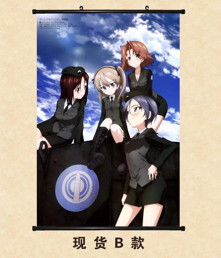 

Japanese Anime GIRLS und PANZER Nishizumi Miho & saori takebe & Reizei Mako Home Decor Wall Scroll Poster Decorative Picture