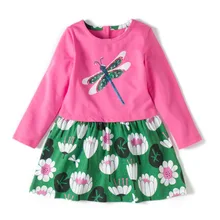 Платья для маленьких девочек; детская одежда с длинными рукавами; брендовый халат; Fille; костюм принцессы для детей; вечерние платья с единорогом на день рождения