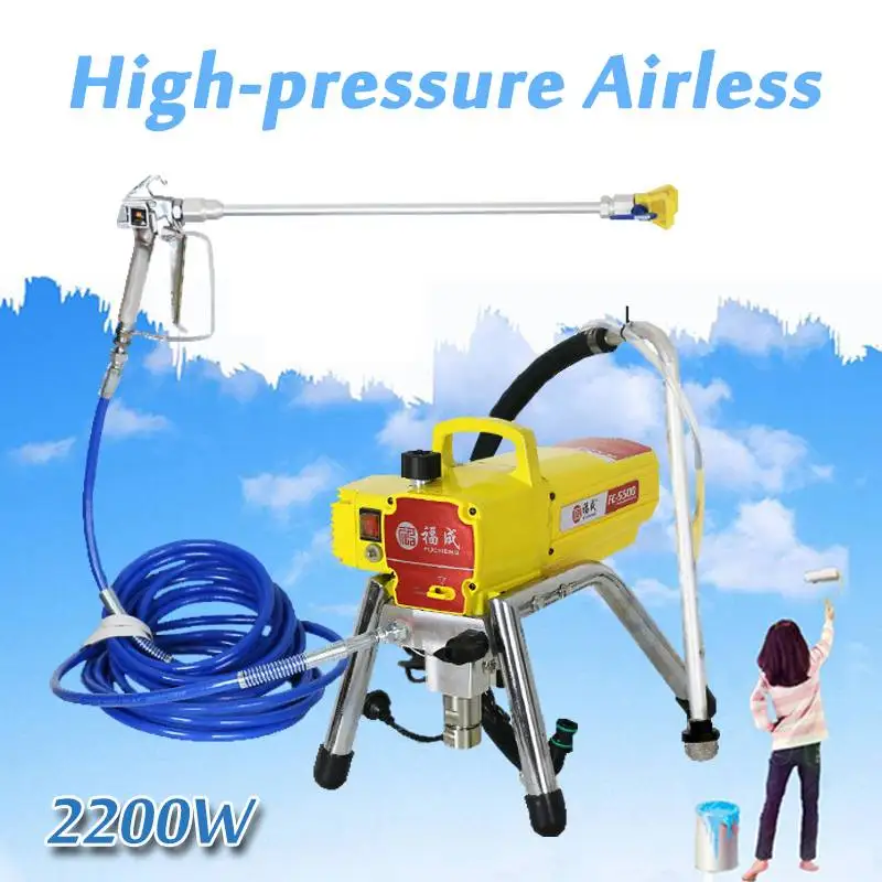

DOERSUPP 2200W 220V 6000Psi Efficient High Pressure Airless Spraying Machine Electric Airless Paint Sprayer Wall Spray Machine