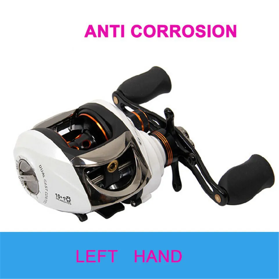 

Left Hand Hot New Baitcasting Reels Carp Fishing Tackle Bait Casting Fishing Reel 11 Ball Bearings Gear Anti Corrosion Free Ship