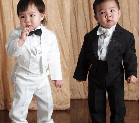 Costume De Smoking Pour Bebe Garcon De 1 A 3 Ans Ensemble De Vetements Blazer Manteau Gilet Chemise Cravate Pantalon Robe Formelle Haute Qualite 5 Pieces Aliexpress