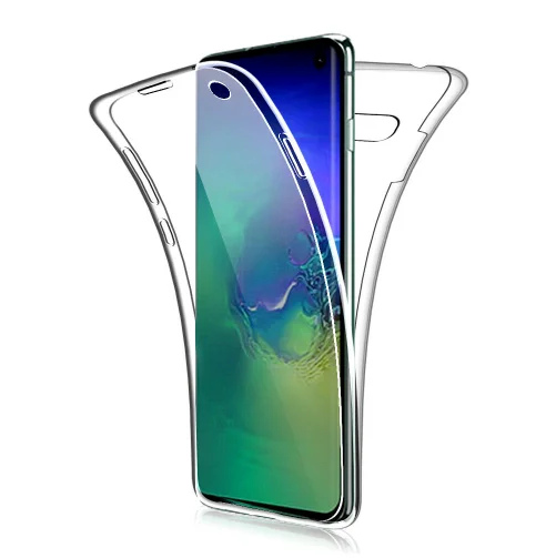 360 двойной Мягкий силиконовый чехол для samsung Galaxy S10 плюс S9 S8 S7 край S10E A10 A30 A40 A50 M10 M20