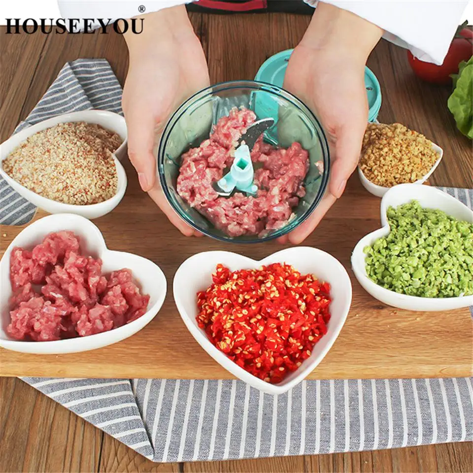 HOUSEEYOU полезный овощерезка измельчитель ручной мясорубка машина из нержавеющей стали для салата Кухонные гаджеты Инструменты