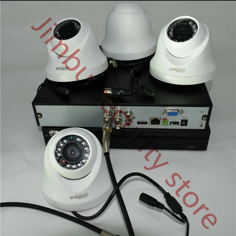  Dahua 720P hdcvi kit 4ch surveillance system XVR4104HS Video Recorder 4pcHDCVI HAC-HDW1100C infrate - 32775939666