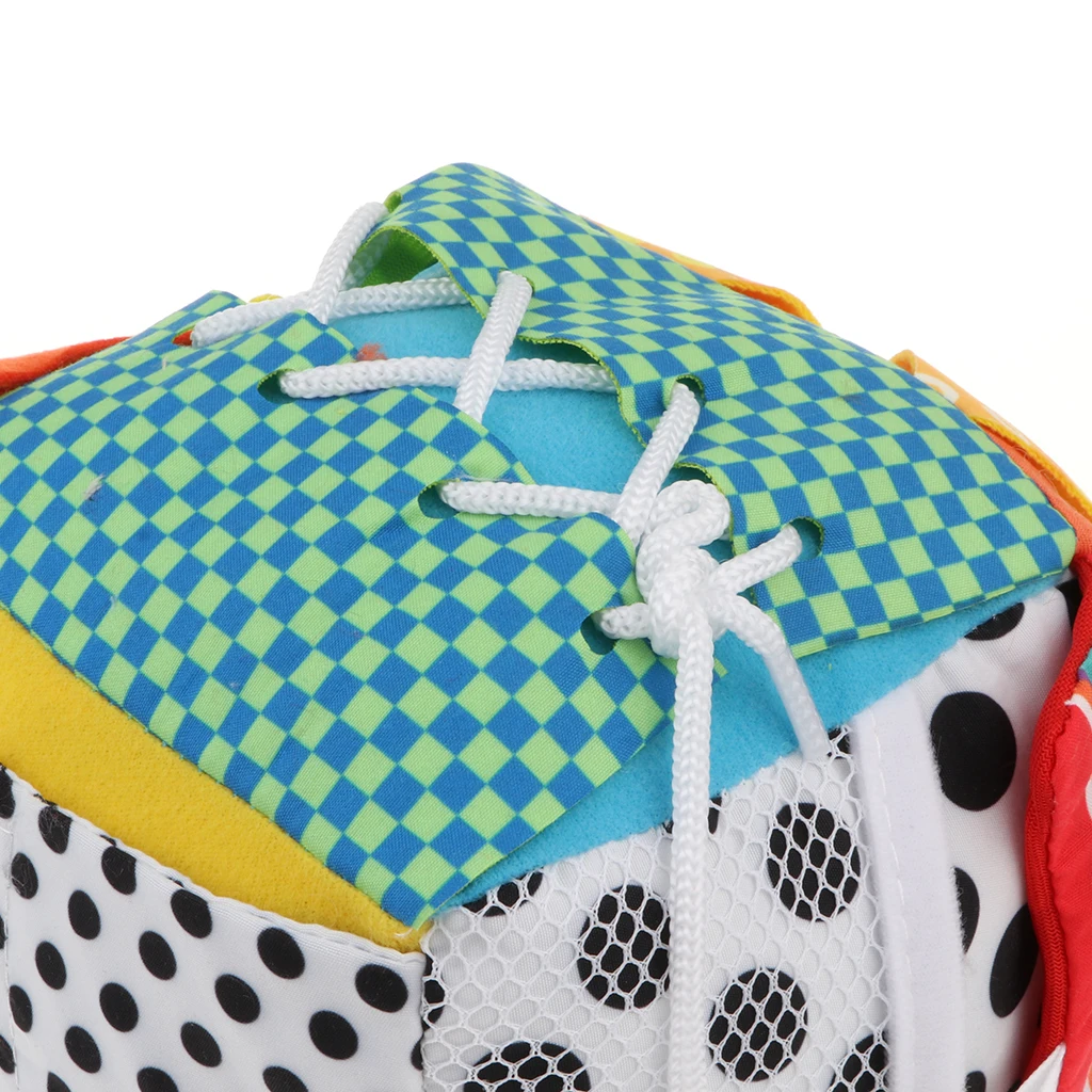 

Baby Cloth Shoelace Zipper Button Learn Cube Block Toy for Young Kids Kindergarten Toys