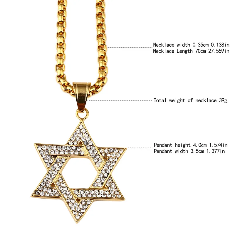 Religion Star of David ethnic necklace 